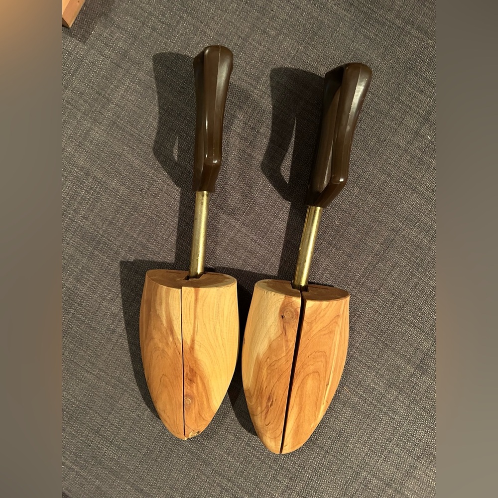 Wooden Shoe Stretchers with Brown Handles